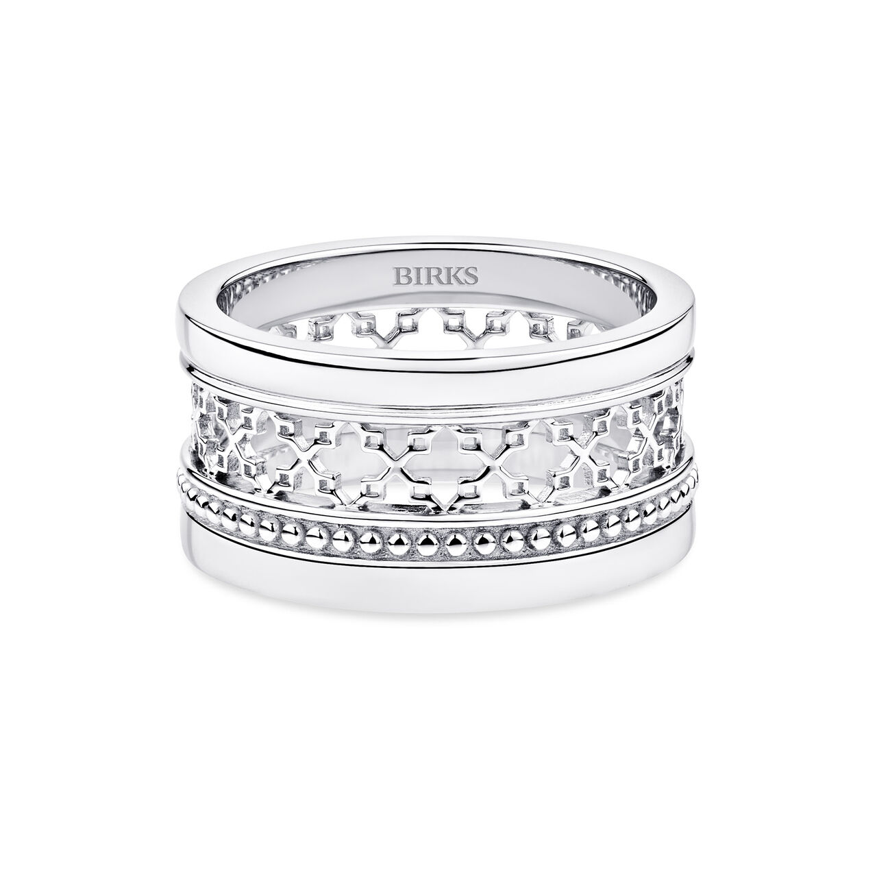 Front view of Birks Dare to Dream sterling silver ring image number 0